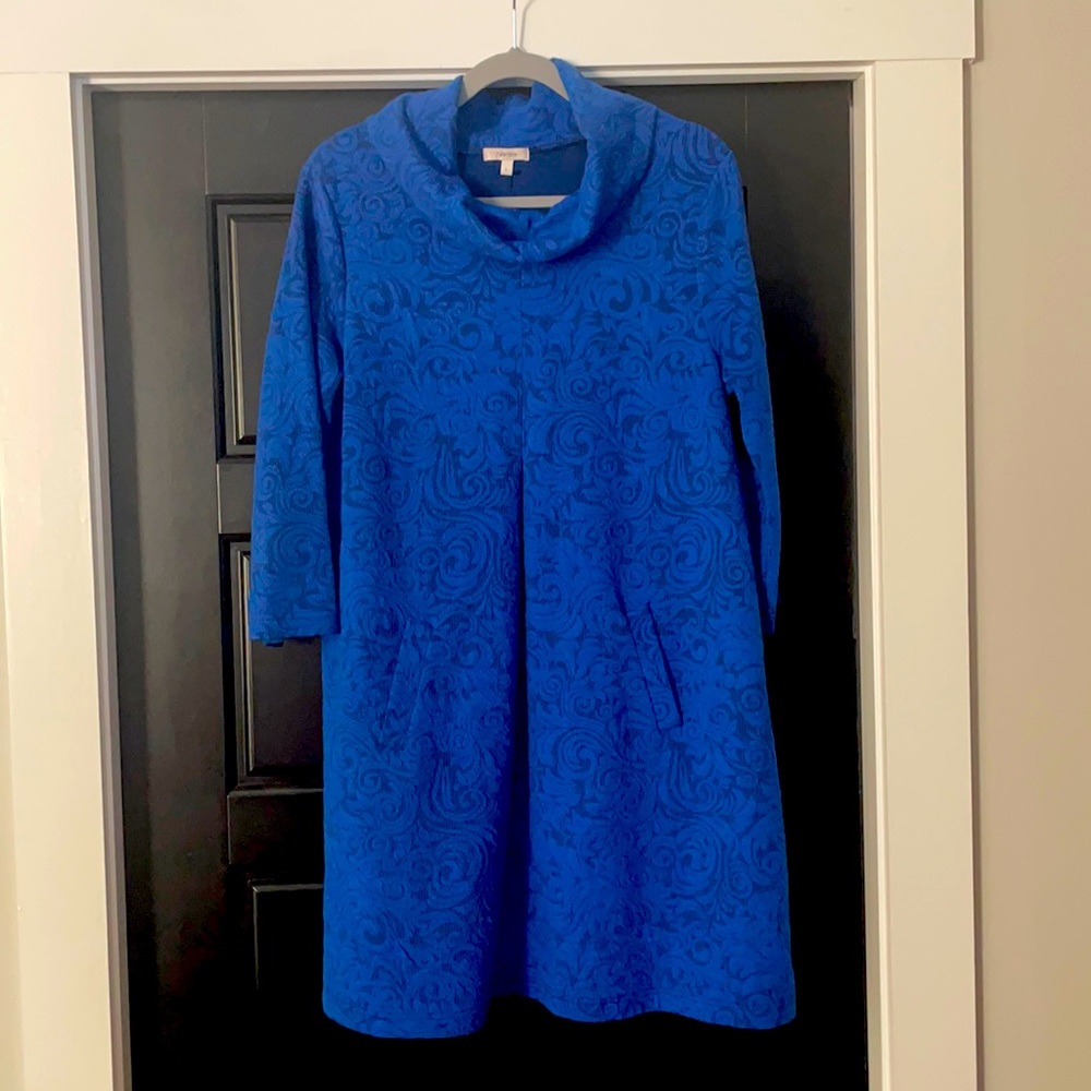 COPY - Beautiful Blue Tyler Boe Kim Cowl dress.  Women’s Large.  Excellent cond…